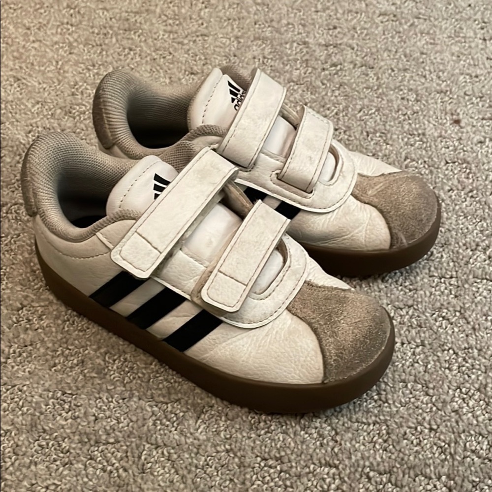 Adidas Kids' White and Black Sneakers
